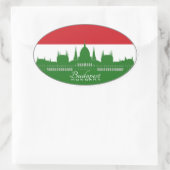 Budapest, Ungarn, Magyarország (Tricolor) Ovaler Aufkleber (Tasche)