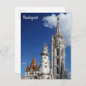 Budapest Ungarn Matthias Church Postkarte (Vorne/Hinten)