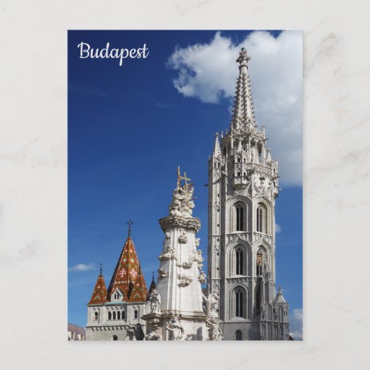 Budapest Ungarn Matthias Church Postkarte (Vorderseite)