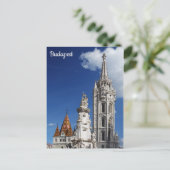 Budapest Ungarn Matthias Church Postkarte (Stehend Vorderseite)