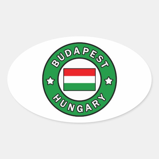 Budapest Ungarn Ovaler Aufkleber (Vorderseite)