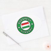 Budapest Ungarn Ovaler Aufkleber (Umschlag)