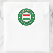 Budapest Ungarn Ovaler Aufkleber (Tasche)