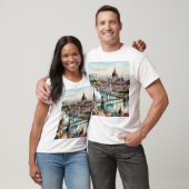 Budapest Ungarn Parlament Donau Skyline T-Shirt (Unisex)