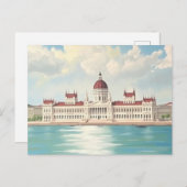 Budapest Ungarn Parlament Gebäude Postkarte (Vorne/Hinten)