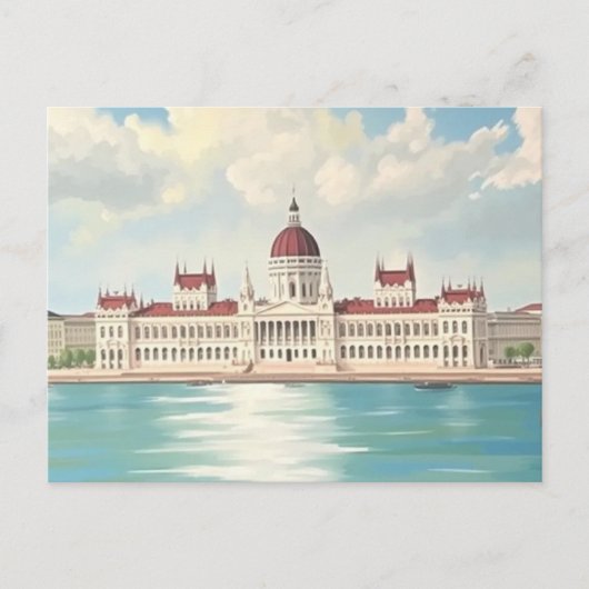 Budapest Ungarn Parlament Gebäude Postkarte (Vorderseite)