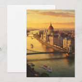 Budapest Ungarn Parlament Gebäude Reisen Feiertagskarte (Vorne/Hinten)