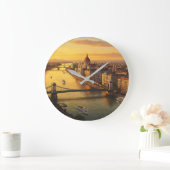 Budapest Ungarn Parlament Gebäude Reisen Große Wanduhr (Zuhause)