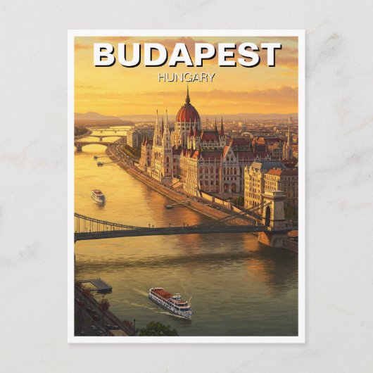 Budapest Ungarn Parlament Gebäude Reisen Postkarte (Vorderseite)