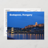 Budapest, Ungarn Postkarte (Vorne/Hinten)