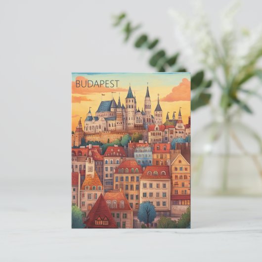 Budapest Ungarn Postkarte (Stehend Vorderseite)