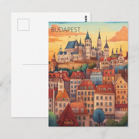 Budapest Ungarn Postkarte (Vorne/Hinten)