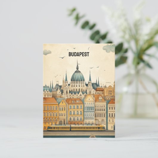 Budapest Ungarn Postkarte (Stehend Vorderseite)