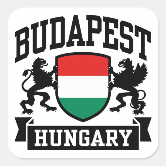 Budapest Ungarn Quadratischer Aufkleber (Vorderseite)