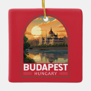 Budapest Ungarn Reise Kunst Vintage Keramikornament