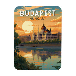 Budapest Ungarn Reise Kunst Vintage Magnet