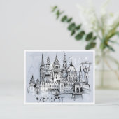Budapest Ungarn Reise Kunst Vintage Retro-Souvenir Postkarte (Stehend Vorderseite)