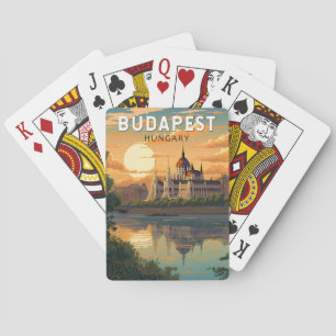Budapest Ungarn Reise Kunst Vintage Spielkarten