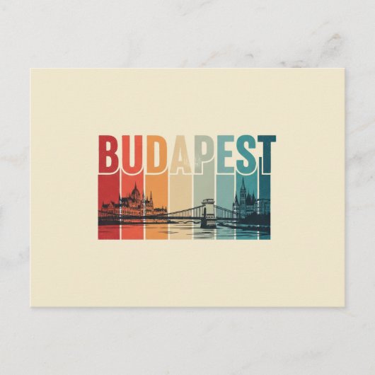 Budapest Ungarn Reise Postkarte (Vorderseite)