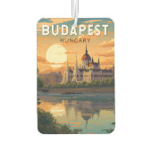 Budapest Ungarn Reisen Kunst Vintag Autolufterfrischer (Rückseite)