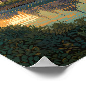 Budapest Ungarn Reisen Kunst Vintag Poster (Ecke)