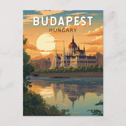 Budapest Ungarn Reisen Kunst Vintag Postkarte (Vorderseite)