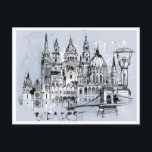 Budapest Ungarn Reisen Kunst Vintages Retro-Souven Postkarte<br><div class="desc">Vintag,  Retro,  Reisen,  modern,  Aquarell,  klassisch,  Budapest Ungarn,  Souvenir,  Ferien,  hungrig, </div>