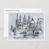 Budapest Ungarn Reisen Kunst Vintages Retro-Souven Postkarte (Vorne/Hinten)