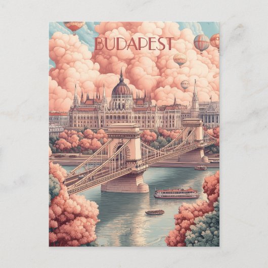 Budapest Ungarn Reisen Postkarte (Vorderseite)