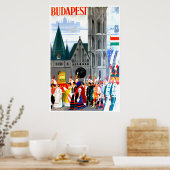 Budapest, Ungarn Reiseplakat Poster (Küche)