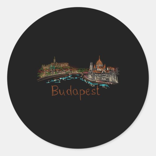Budapest Ungarn Runder Aufkleber (Vorderseite)