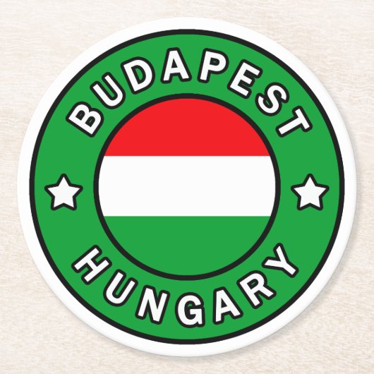 Budapest Ungarn Runder Pappuntersetzer (Vorderseite)