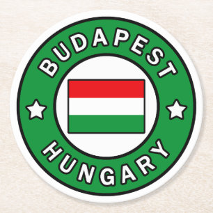 Budapest Ungarn Runder Pappuntersetzer