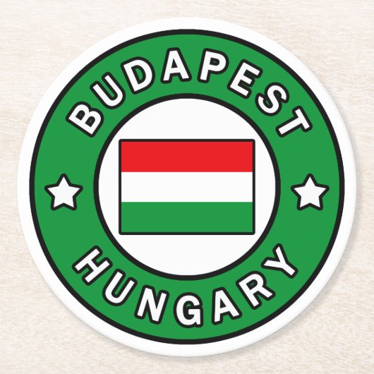 Budapest Ungarn Runder Pappuntersetzer (Vorderseite)
