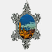 Budapest, Ungarn Schneeflocken Zinn-Ornament (Links)
