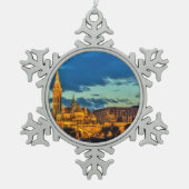 Budapest, Ungarn Schneeflocken Zinn-Ornament (Vorderseite)