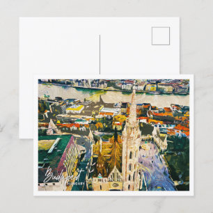 Budapest Ungarn Schöne Öllandschaft Postkarte