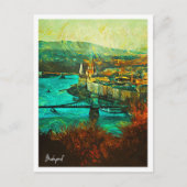 Budapest Ungarn Schöne Öllandschaft Postkarte (Vorderseite)