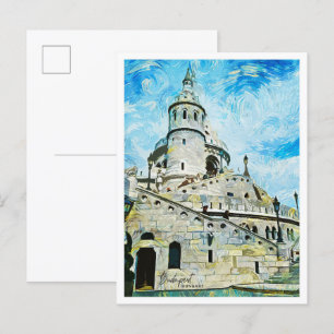 Budapest Ungarn Schöne Ölmalerei Stadt Postkarte