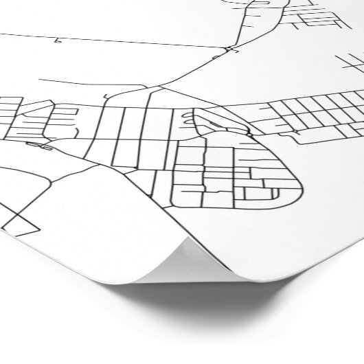 Budapest, Ungarn (schwarz auf weiß) Poster (Ecke)