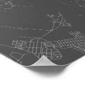 Budapest, Ungarn (schwarz weiß) Poster (Ecke)