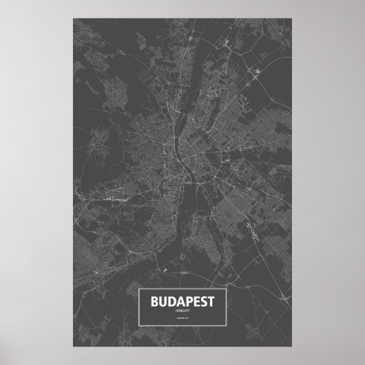 Budapest, Ungarn (schwarz weiß) Poster (Vorne)