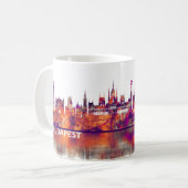 Budapest Ungarn Skyline Kaffeetasse (Vorderseite Links)