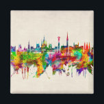 Budapest Ungarn Skyline Magnet<br><div class="desc">Elegante Wasserfarben-Skyline von Budapest,  Hauptstadt Ungarn</div>