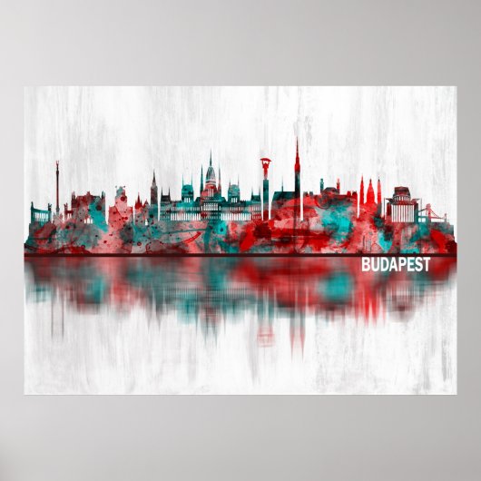 Budapest Ungarn Skyline Poster (Vorne)