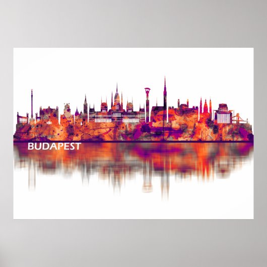Budapest Ungarn Skyline Poster (Vorne)