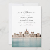 BUDAPEST, UNGARN Skyline Save the Date Einladung (Vorderseite)
