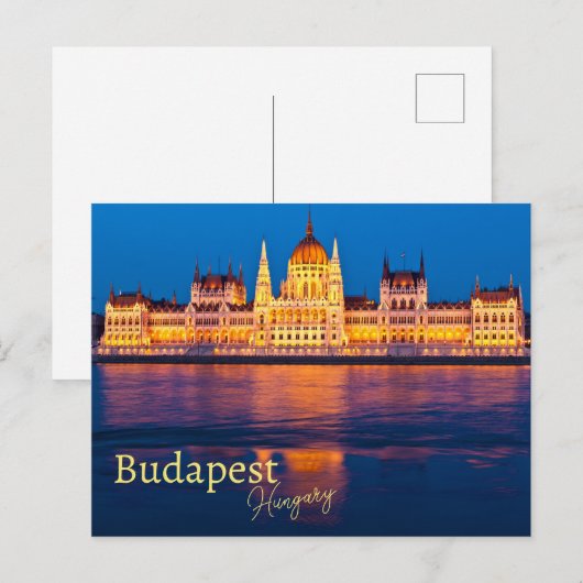 Budapest Ungarn Souvenir Postkarte (Vorne/Hinten)