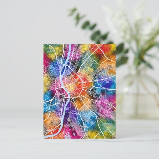 Budapest Ungarn Stadt Karte (Stehend Vorderseite)