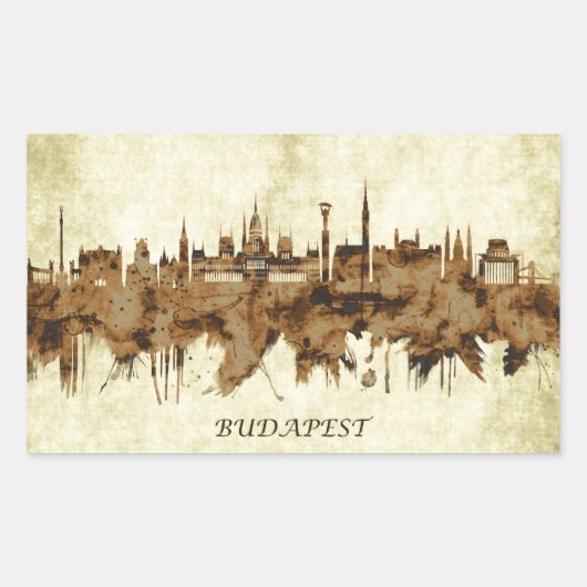 Budapest Ungarn Stadt Rechteckiger Aufkleber (Vorderseite)